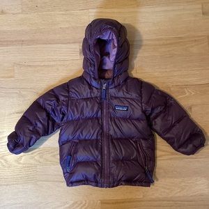 Purple Patagonia Baby Down Coat 6-12mo